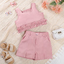 Kids' Korean Style 2-Piece Top and Wide-Legged Pants Suit for Girls childrensterritory