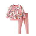 Little Girls Cartoon Animal Print Autumn Clothing Sets childrensterritory