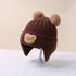 Cartoon Bear Ear Protection Knitted Hat for Toddler Boys Girls childrensterritory
