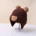 Cartoon Bear Ear Protection Knitted Hat for Toddler Boys Girls childrensterritory