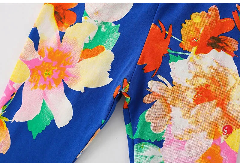 Kids Girls Floral Print Top and Leggings Outfit Set for Summer childrensterritory