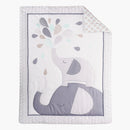 Cartoon Elephant Print 3Pcs Baby Bedding Set