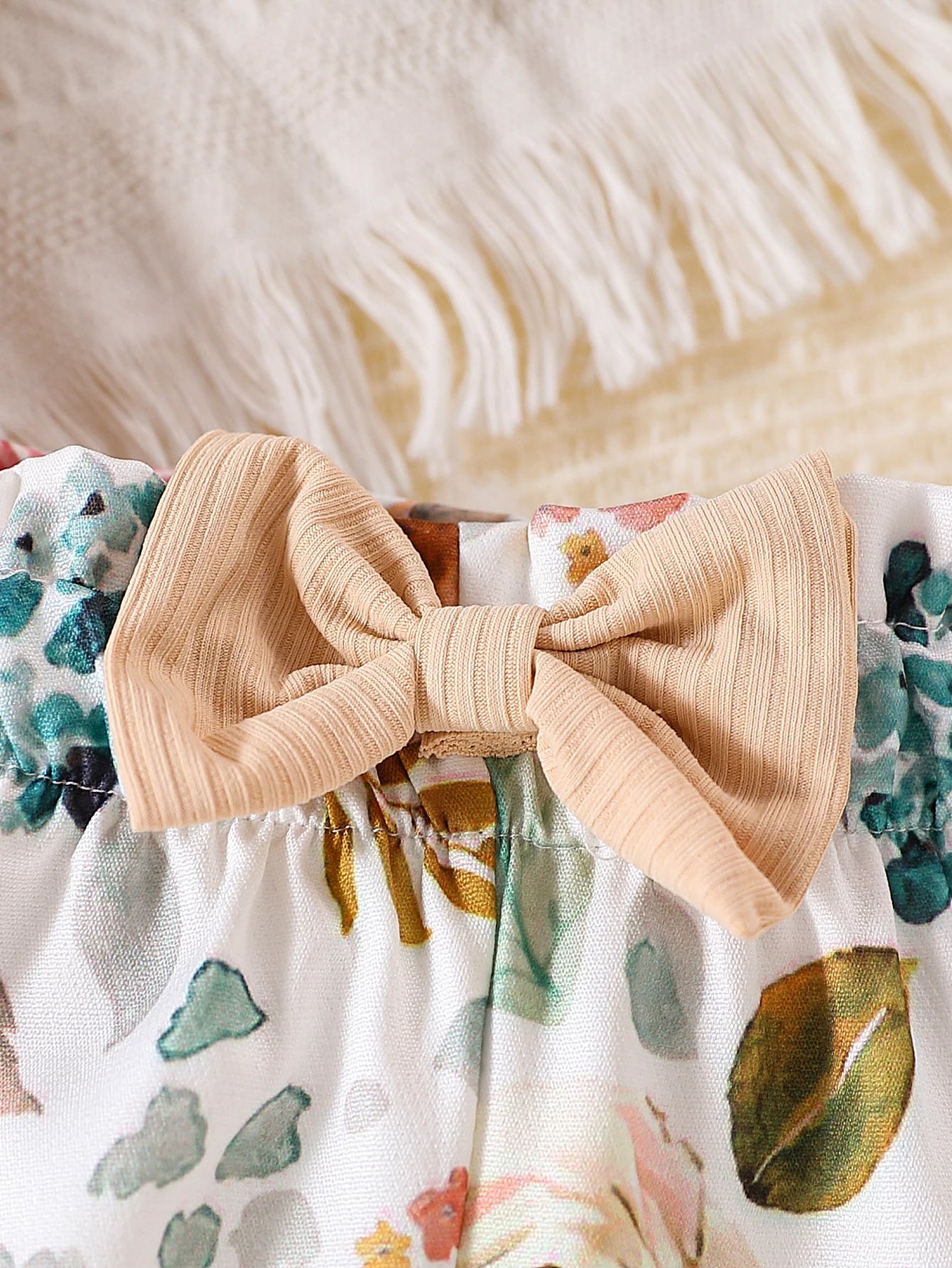 Baby Girl Bodysuit with Floral Shorts and Headband 3-Piece Outfit childrensterritory