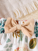 Baby Girl Bodysuit with Floral Shorts and Headband 3-Piece Outfit childrensterritory
