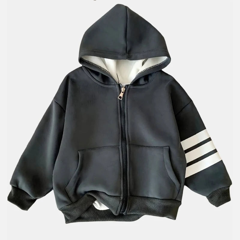 Kids' Long-Sleeved Warm Hooded Jacket