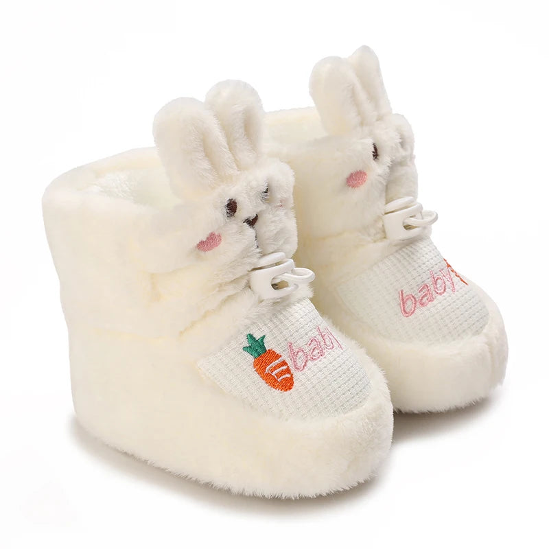 Cute Rabbit Design Baby Warm First Walker Shoes