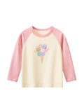 Girls' Cartoon Print Long Sleeves Stylish Tops childrensterritory