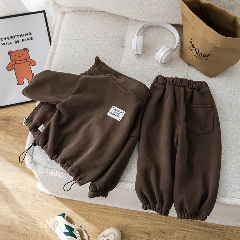 Kids' Long-Sleeved Winter Casual Clothing Set