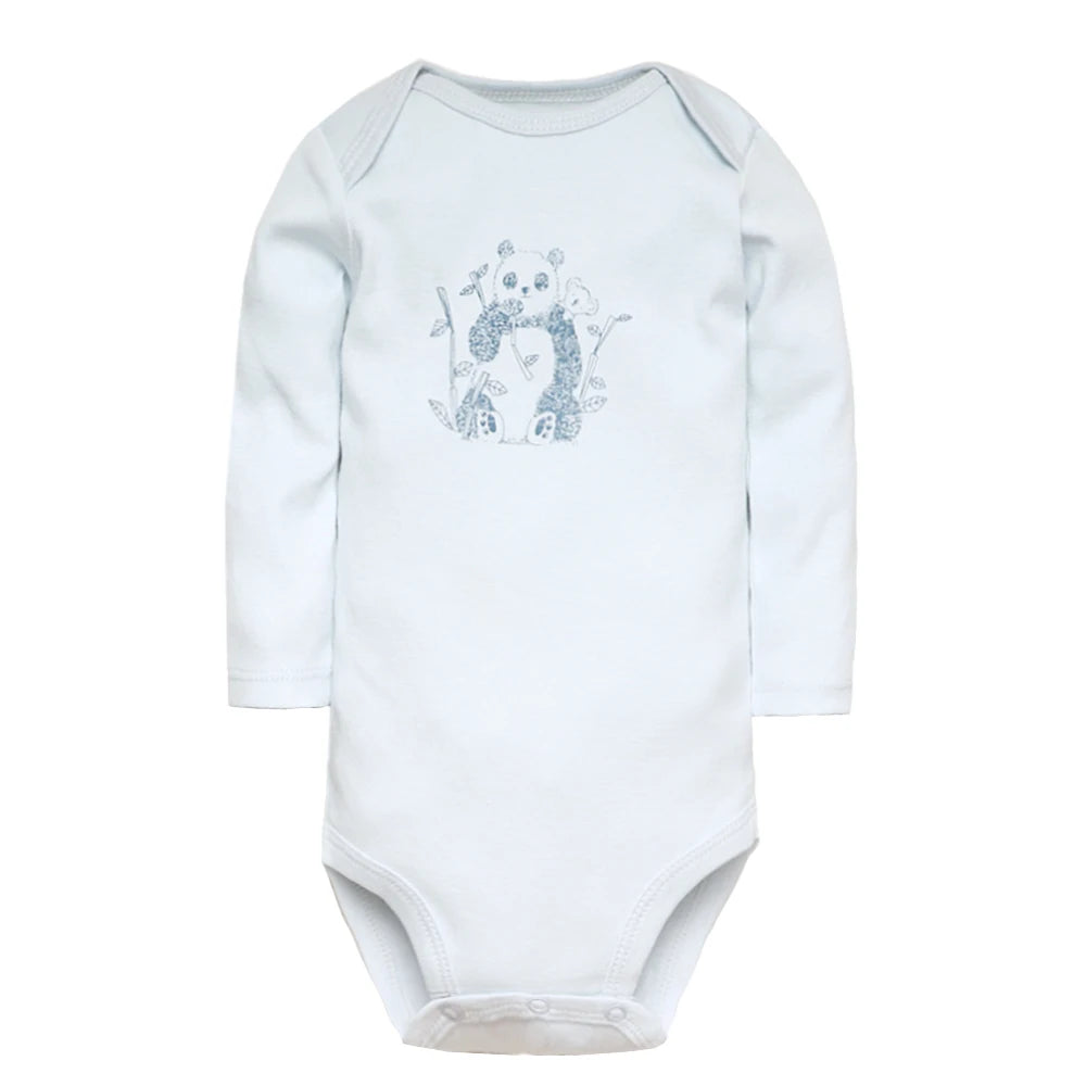 Cartoon Print Soft Cotton Bodysuits For Newborn Babies childrensterritory