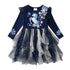 Kids Girls Snowflakes Print Layered Mesh Tulle Princess Dress childrensterritory