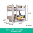 Multifunctional Kids Bunk Bed with Safety Fence and Storage childrensterritory