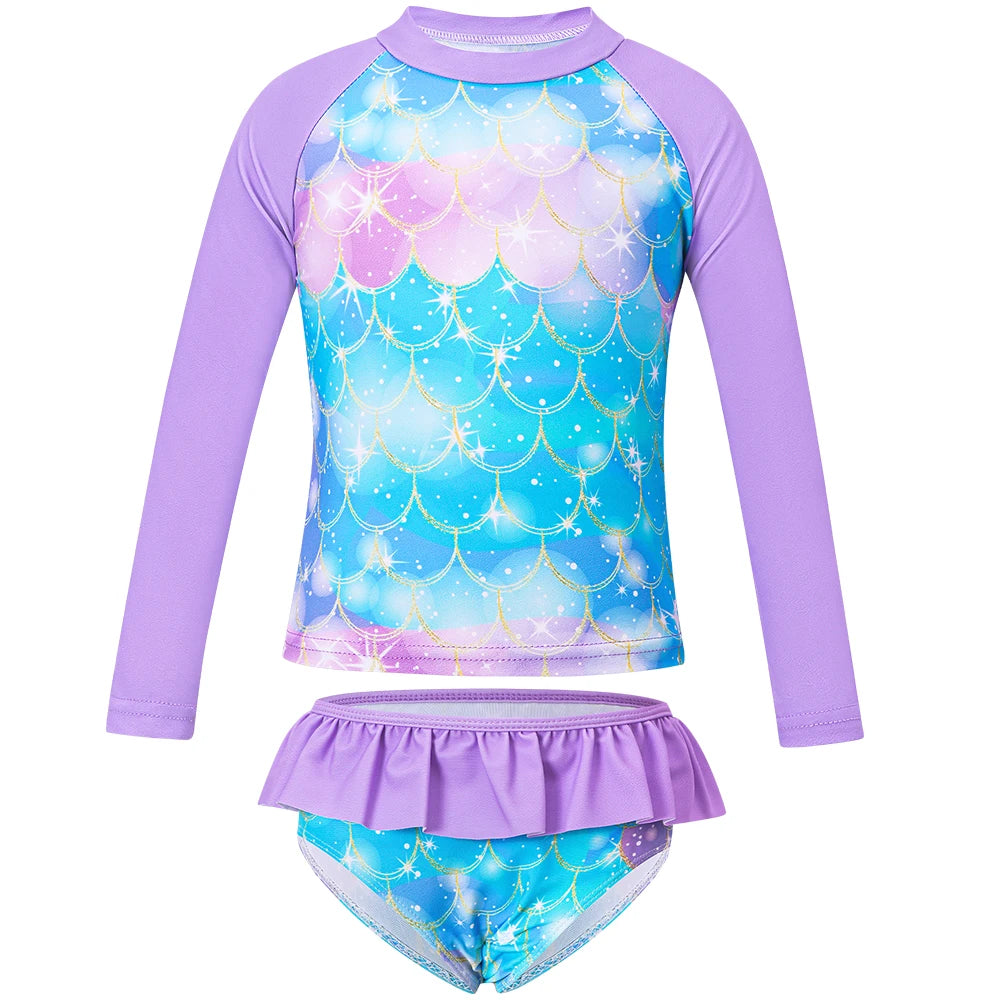 Mermaid Unicorn Design Toddler Girls Tankini Swimwear childrensterritory