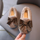 Girls Bow Fur Design Soft And Stylish Shoes childrensterritory