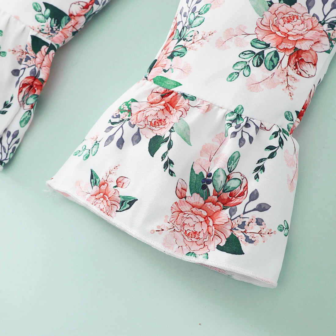 Kid Girl Sling Tank Top and Floral Pant Clothing Set