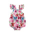 Butterfly Flower Print Baby Girls Summer Bodysuit childrensterritory