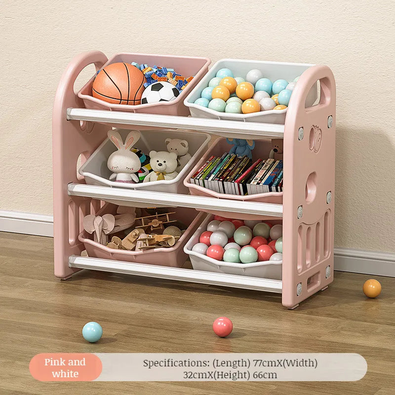 Multi-Purpose Toy Organizer Bookcase for Kids Room