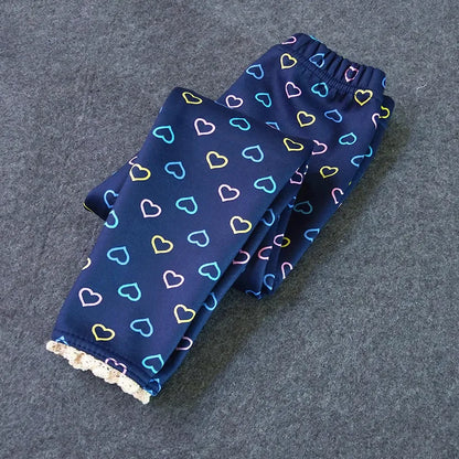 Printed Warm Velvet Leggings for Kids Girls childrensterritory