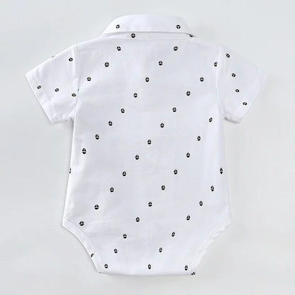 Baby Boy Formal Gentleman Rompers Suit with Hat for Birthday