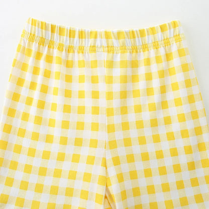 Sleeveless Lemon Print Casual Summer Clothing Set For Girls childrensterritory