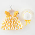 Baby Girls Cute Sleeveless 2 Pieces Stripe Pattren Dress Set childrensterritory
