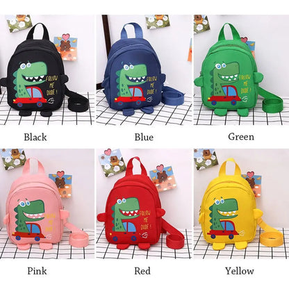 Cartoon Dinosaur School Backpacks for Kids Unisex