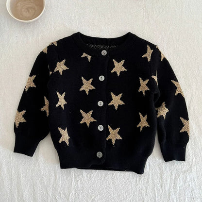 Baby Girls Long Sleeve Embroider Knit Cardigan childrensterritory