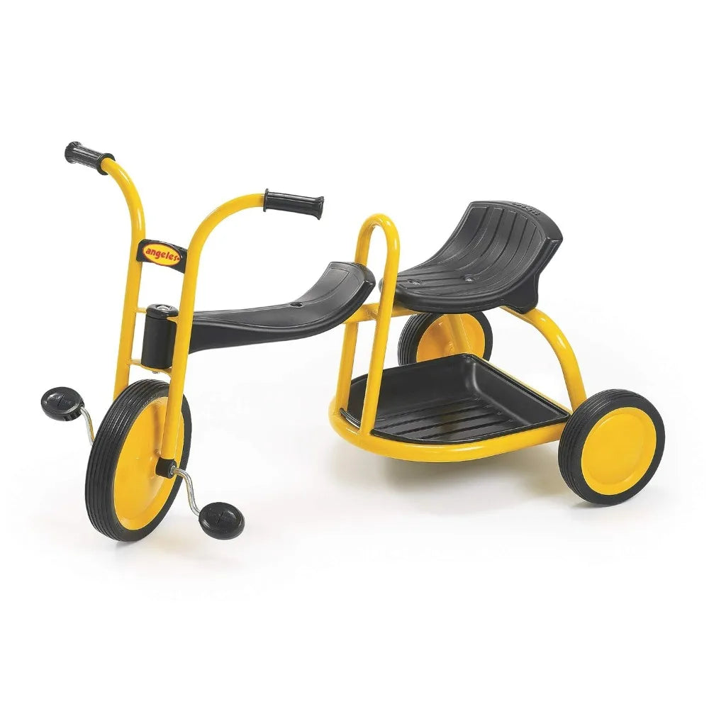 Kids Tricycle with Rubber Wheels in Yellow/Black Color childrensterritory