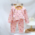 Cartoon Print Long Sleeve Lycra Pajamas Set for Kids childrensterritory