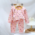 Cartoon Print Long Sleeve Lycra Pajamas Set for Kids childrensterritory