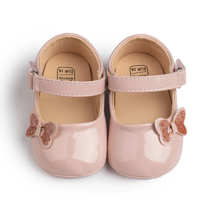 PU Anti-Slip Baby Girls Princess First Walker Shoes childrensterritory