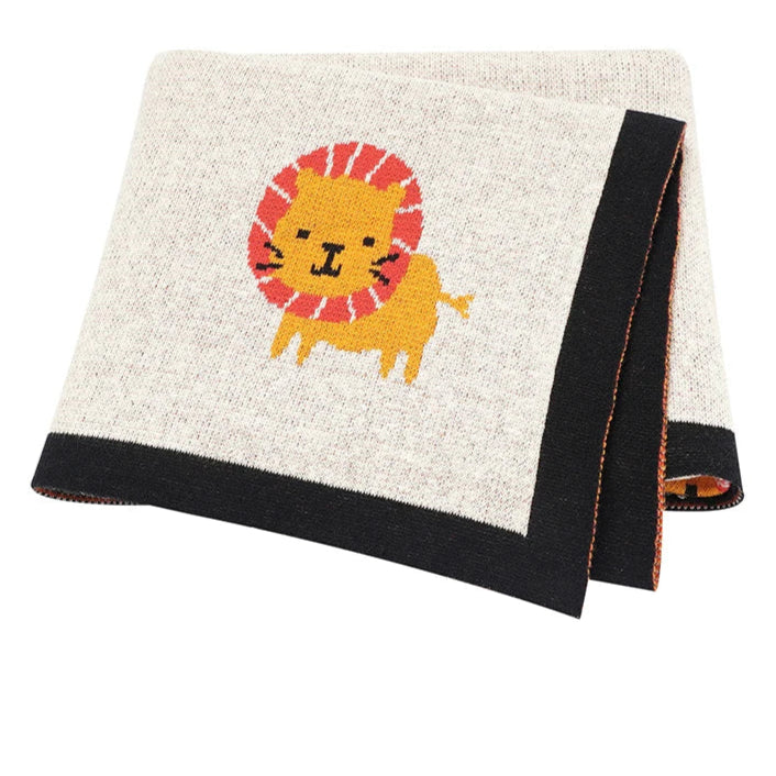 Cartoon Print Soft Cotton Fabric Baby Blankets childrensterritory