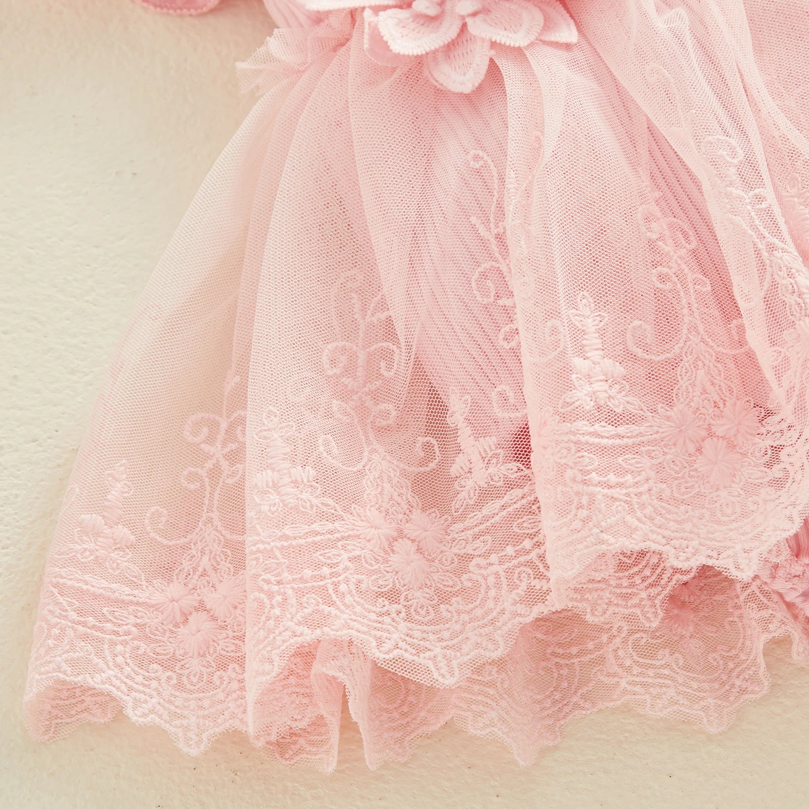 Baby Girl Lace Romper with Headband Outfit
