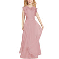 Lace Design Floor Length Girls Pageant Gowns childrensterritory