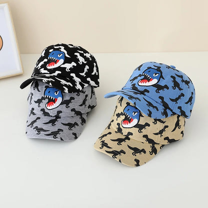 Kids Dinosaurs Embroidered Adjustable Outdoor Sports Hats childrensterritory