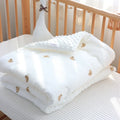 Baby Embroidered Crib Blanket with Filler For Winter