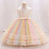 Little Girls Colorful Embroidered Sequin Evening Dresses childrensterritory