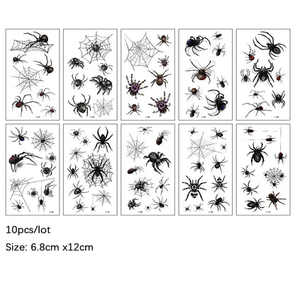 Cute Funny 10Pcs Luminous Halloween Tattoo Stickers childrensterritory