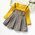 Toddler Girls: Plaid Long-sleeved Princess Dresses childrensterritory