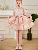 Elegant Embroidery Little Girl Lush Birthday Party Dresses childrensterritory