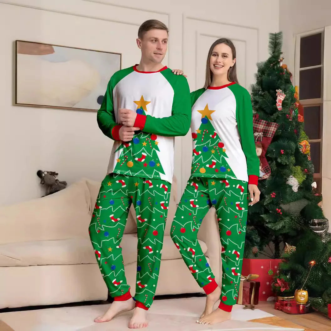 Long Sleeves Christmas Print Family Matching Clothing Set