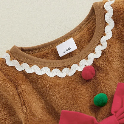 Baby Girls Bow Lace Design Winter Dresses