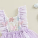 Baby Girl Ruffled Tulle Butterfly Embroidery Princess Dress childrensterritory