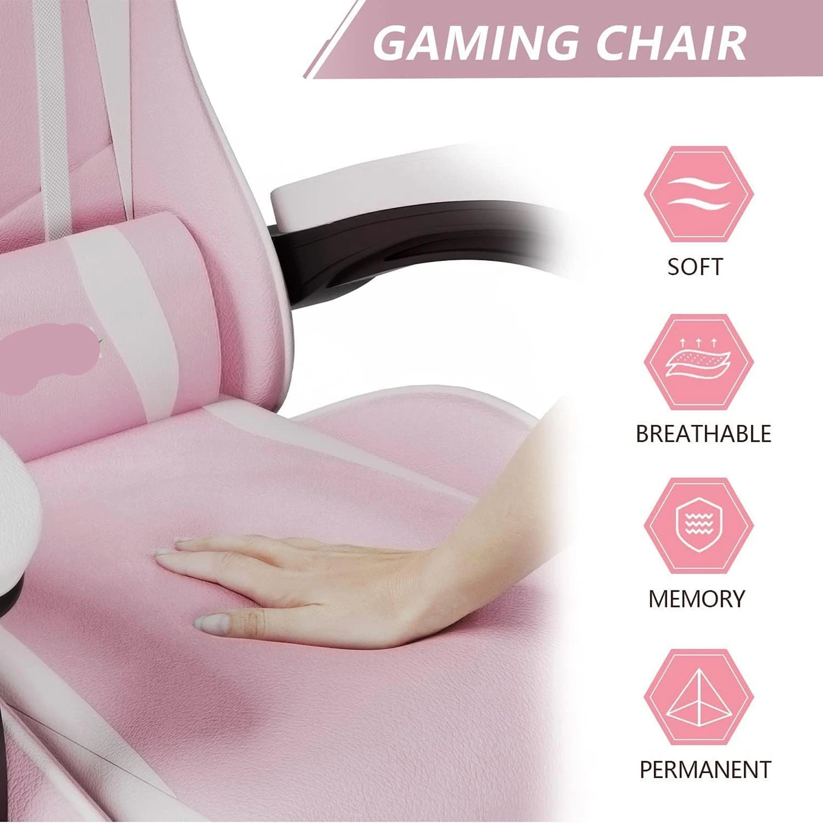 Adjustable Gamer Chairs with Lumbar Cushion + Headrest childrensterritory