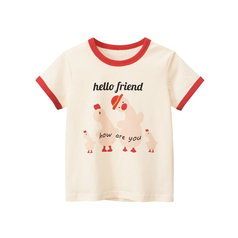 Graffiti Print Kids Boys Girls Summer Cotton T-Shirt Top childrensterritory