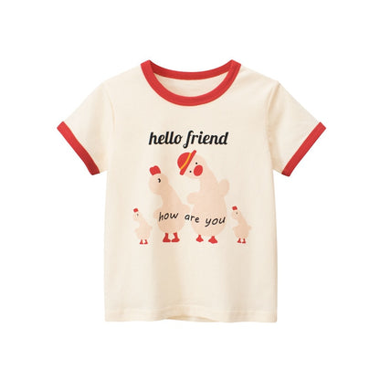 Graffiti Print Kids Boys Girls Summer Cotton T-Shirt Top childrensterritory