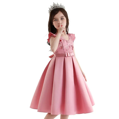 Beading Flower Design Wedding Party Tutu Dresses for Girls childrensterritory