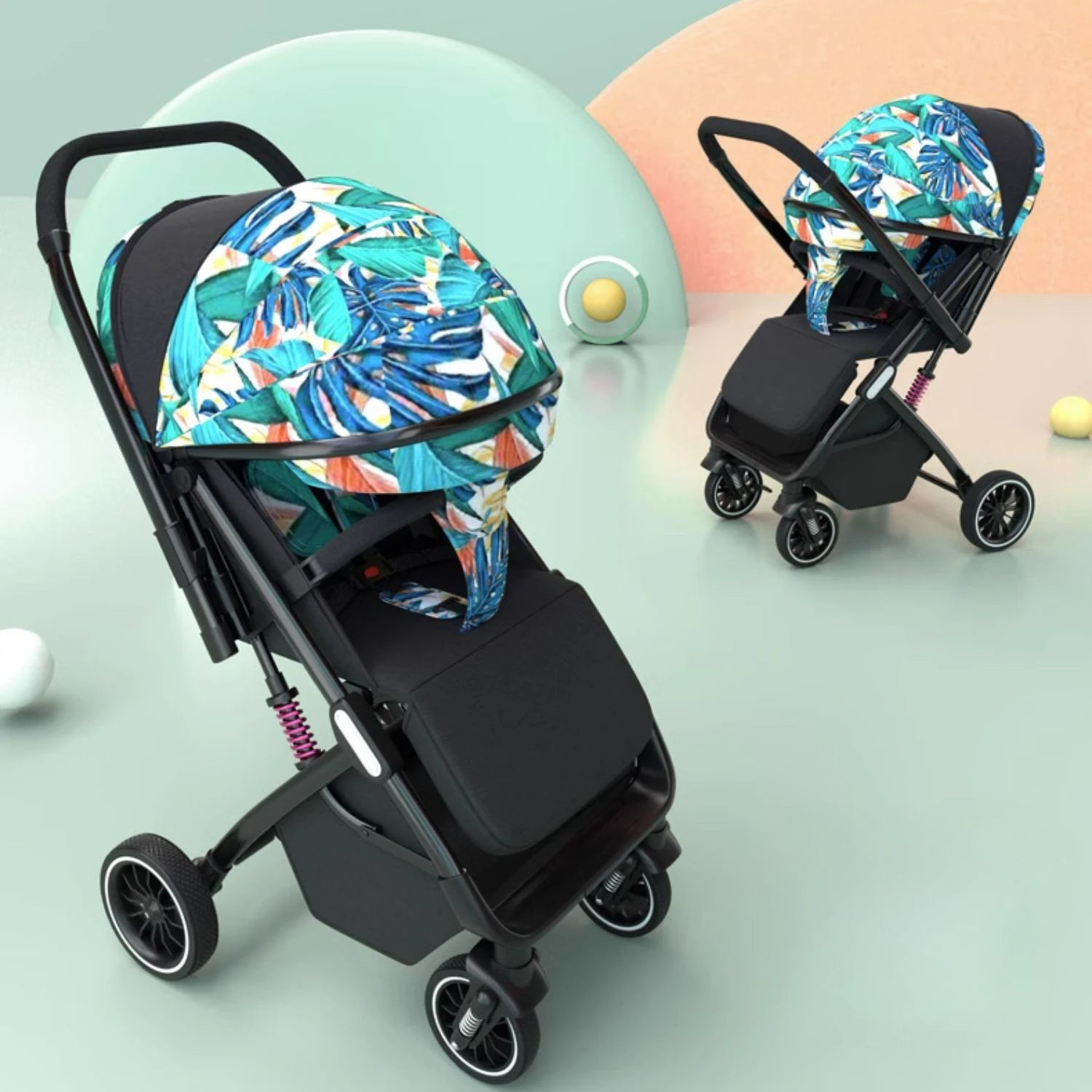 Bi-directional Lightweight High Landscape Baby Stroller