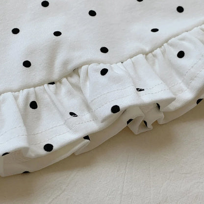 Little Girls Stylish Print Tops with Pant Outfit Set for Autumn