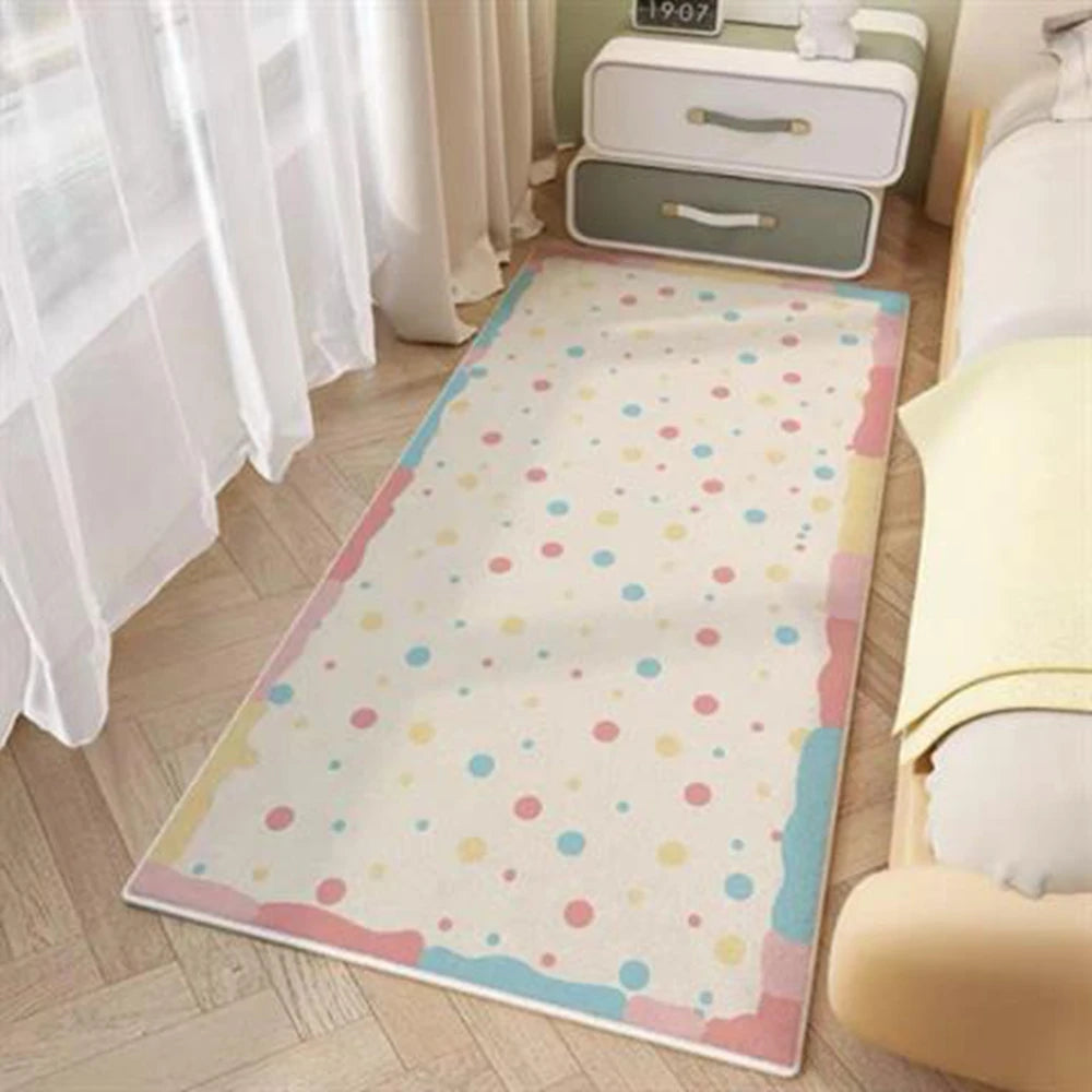 Nordic Cute Flower Girl Rugs for Bedroom, Large Area