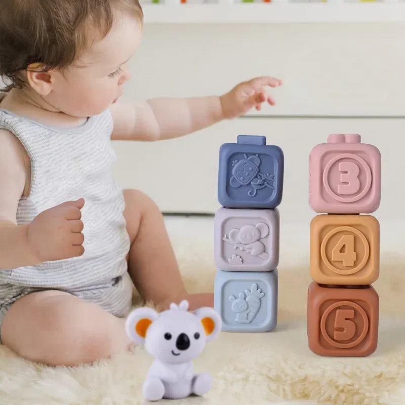 Baby Early Learning Silicone Building Blocks Montessori Toys